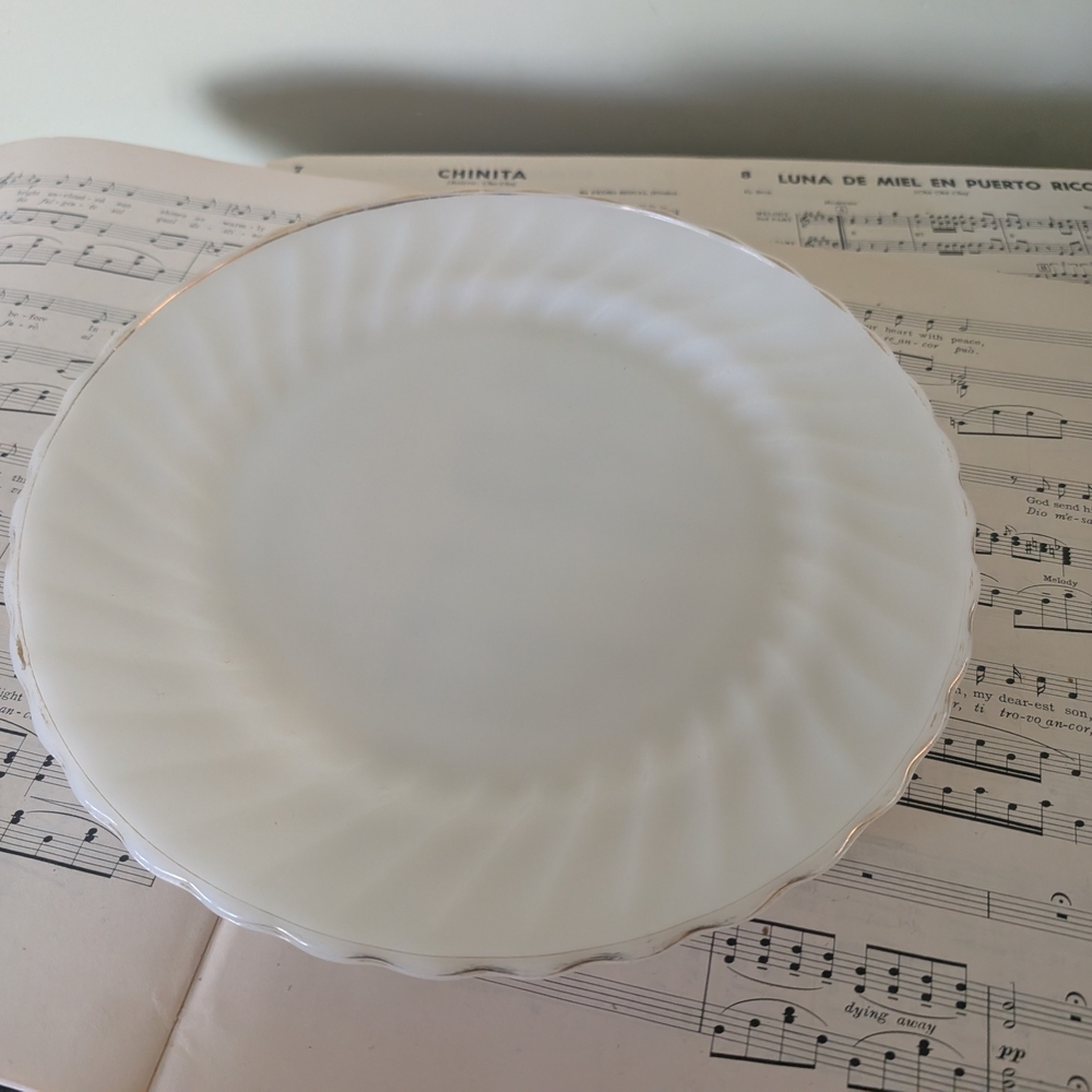 Fire King Anchor Hocking White Dinner Plate